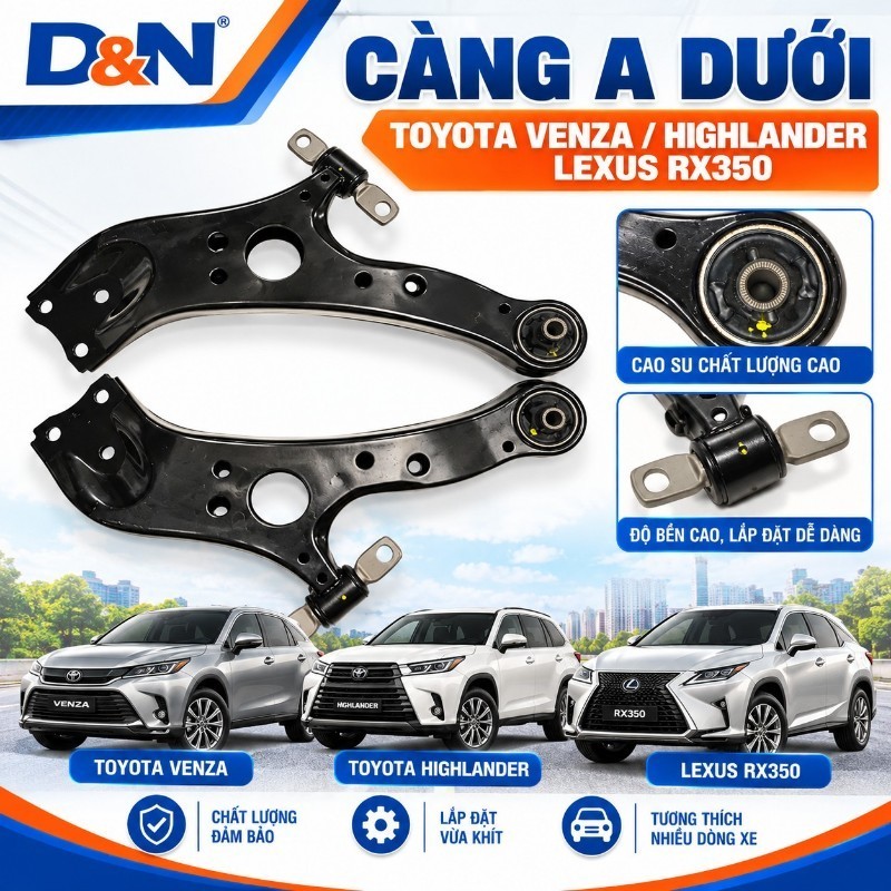 Càng A Toyota Venza, Highlander, Lexus RX350, RX400, RX450 2008-2017 | 48068-0T010, 48069-0T010, 48068-0T011, 48069-0T011