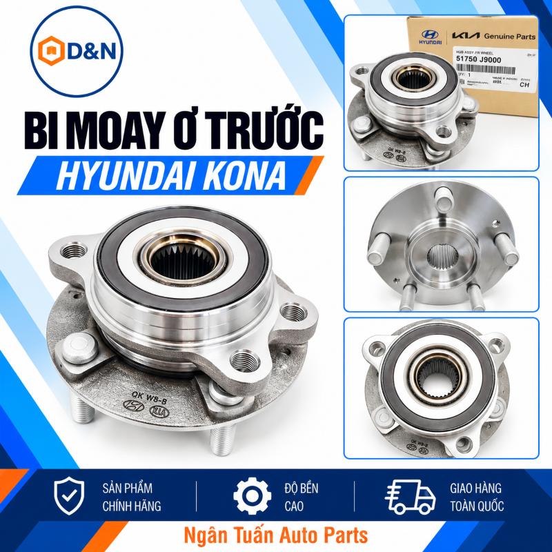 Bi moay trước, bạc đạn bánh trước Hyundai Kona 2018-2025 chính hãng | 51750-J9000
