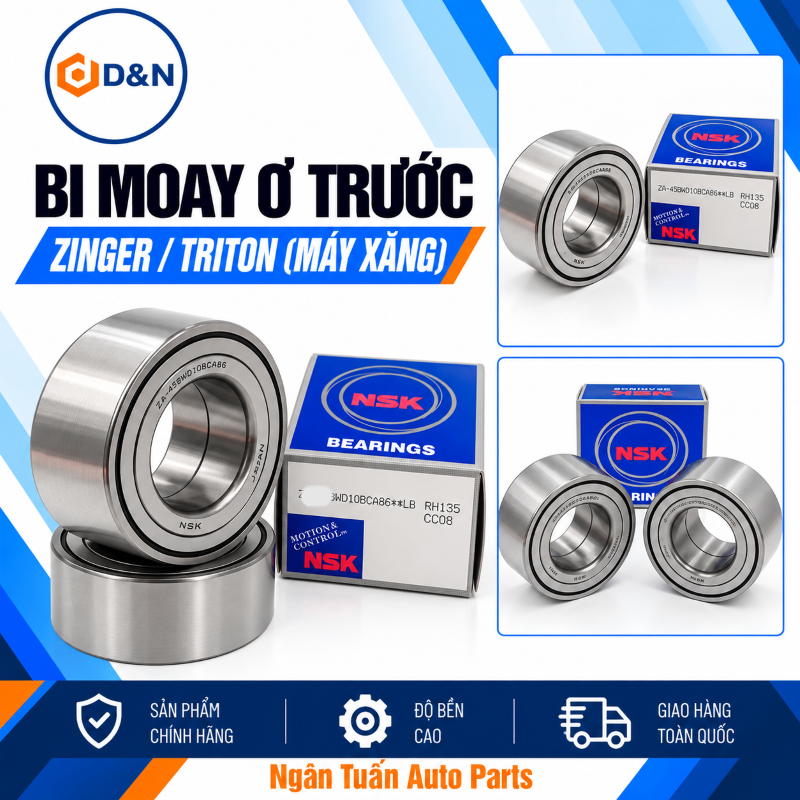 Bi moay ơ trước, bạc đạn bánh trước Mitsubishi Zinger, Triton 2008-2017 máy xăng | 40x75x50