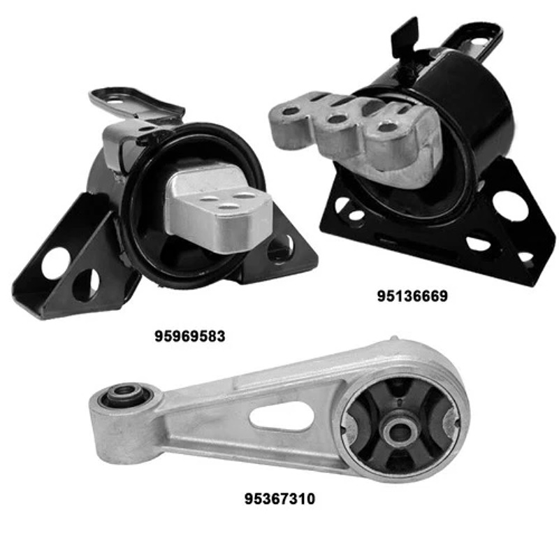 Bộ cao su chân máy Matiz 4, Spark, Groove 1.2L 2012-2021 (Số sàn) | 95136669, 95969583, 95367310