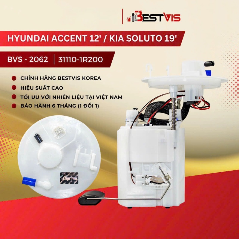 Cụm bơm xăng Hyundai Accent, kia Rio 2011-2015, Soluto 2018-2024 | 31110-1R100, 31110-1R200, 311101W000