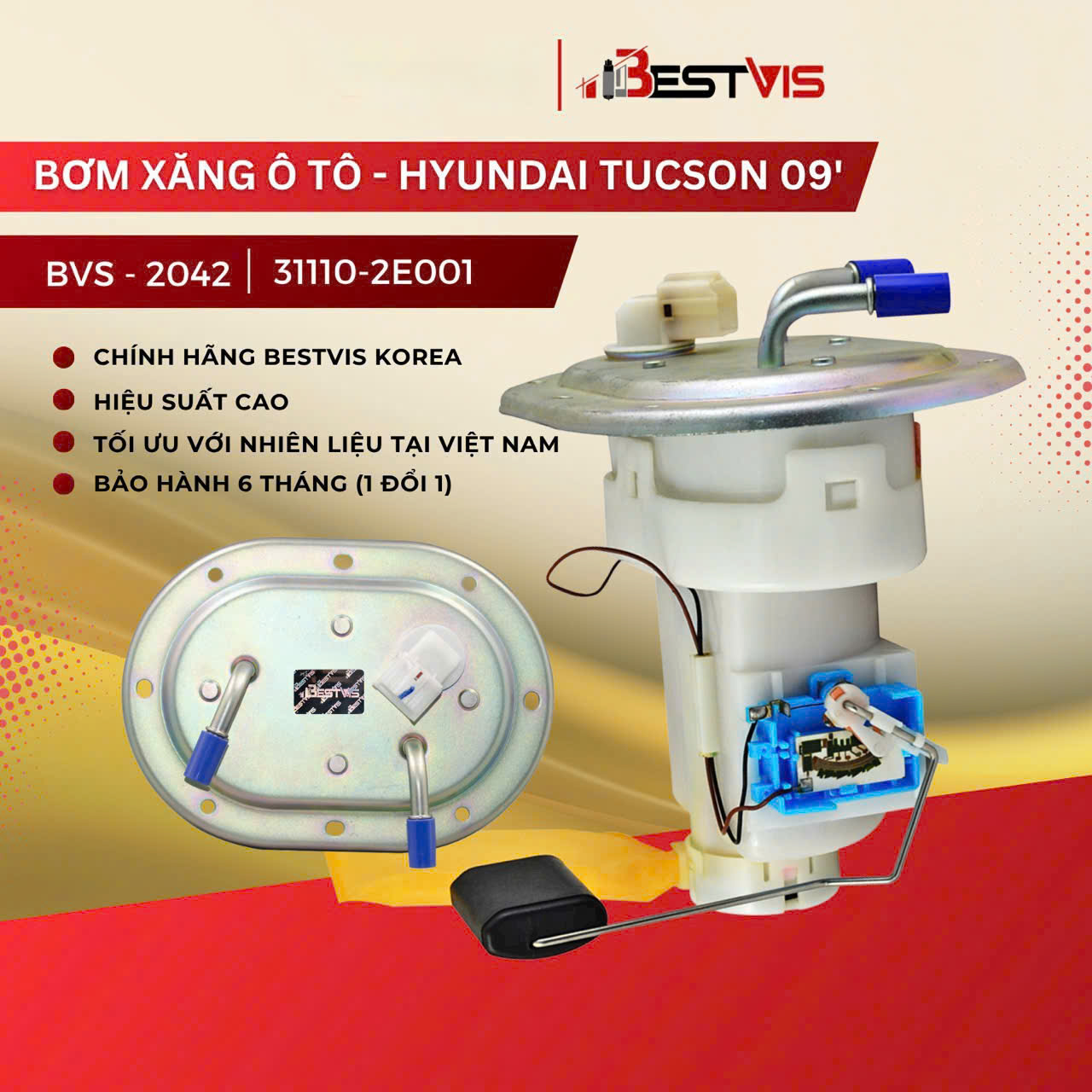 Cụm bơm xăng Hyundai Tucson, Kia Sportage 2.0L 2005-2009 | 31110-2E001, 31110-2E300, 31110-2E000