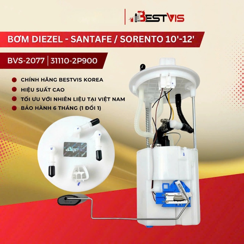 Cụm bơm nhiên liệu diesel Hyunda Santafe, Kia Sorento 20010-2013 (3 vòi) | 31110-2P900