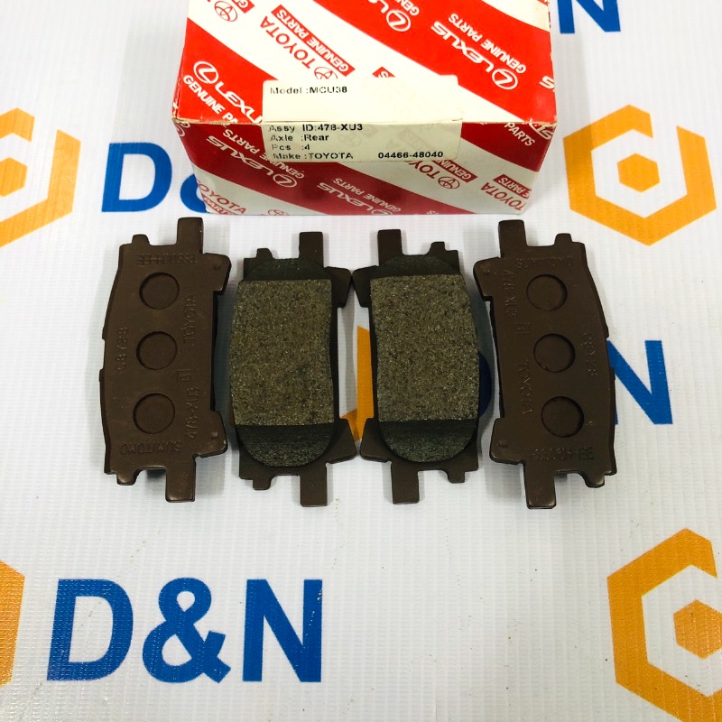 Má phanh sau, bố thắng sau Toyota Highlander 2002-2007, Lexus RX300, RX330 RX350 [2003- 2008] 04466-48030, 04466-48040, 04466-48060, 04466-48090, 04466-YZZAL