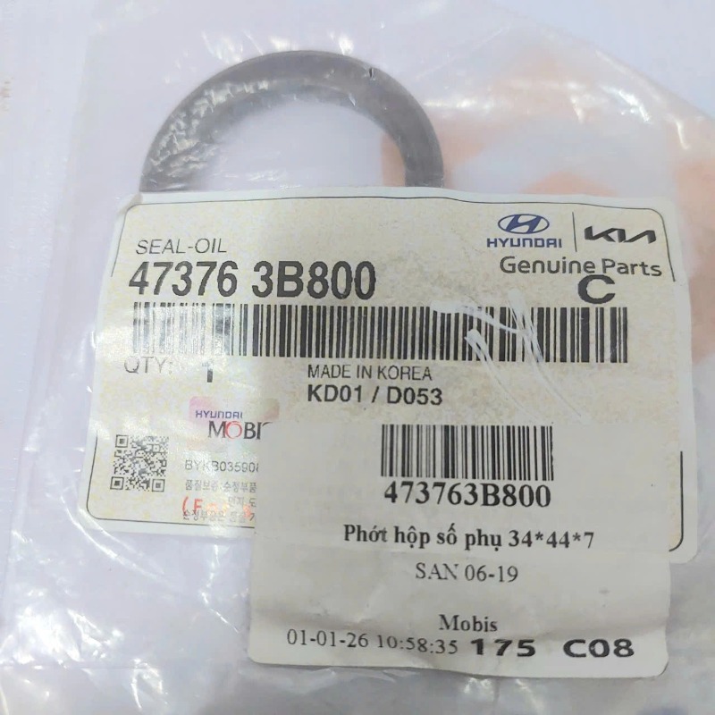 Phớt vi sai, hộp số phụ Hyundai Santafe, Tucson, Kona 2013-2017 | 47376-3B800