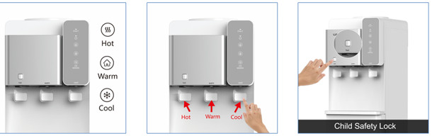 Máy làm nóng lạnh nước uống có chức năng làm đá viên loại đứng KG65A3