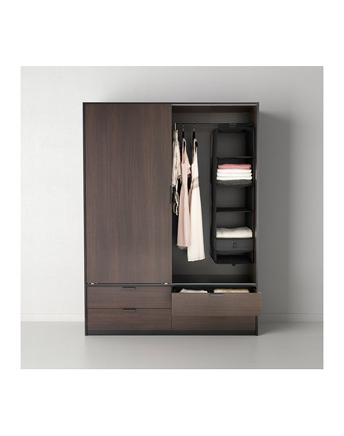 NGĂN VẢI CHIA ĐỒ SKUBB IKEA - XÁM ĐẬM 44x34x11 cm