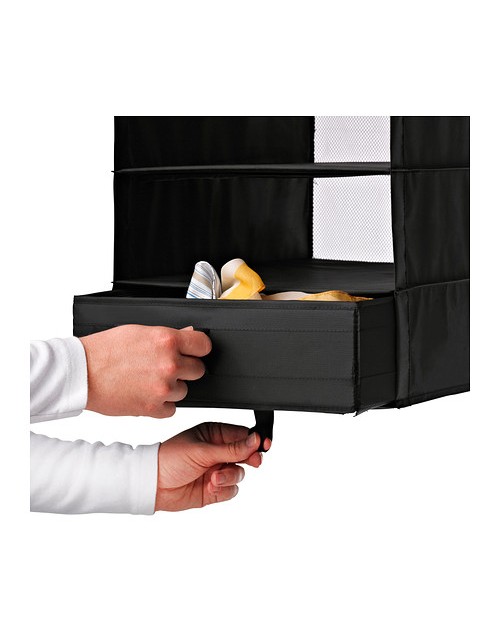 NGĂN VẢI CHIA ĐỒ SKUBB IKEA - XÁM ĐẬM 44x34x11 cm