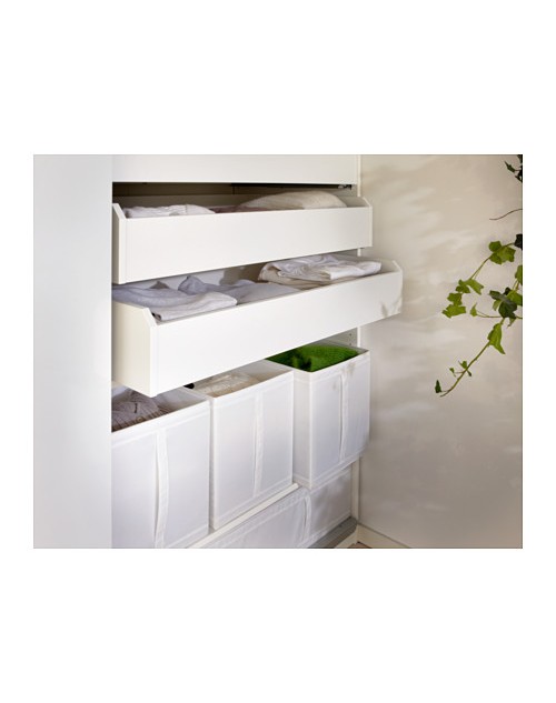 BỘ 3 HỘP VẢI ĐỰNG ĐỒ IKEA SKUBB - TRẮNG 31x34x33 cm