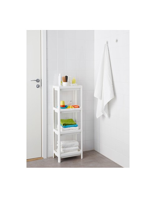 KỆ NHỰA 4 TẦNG VESKEN IKEA - TRẮNG 37x23x101 cm