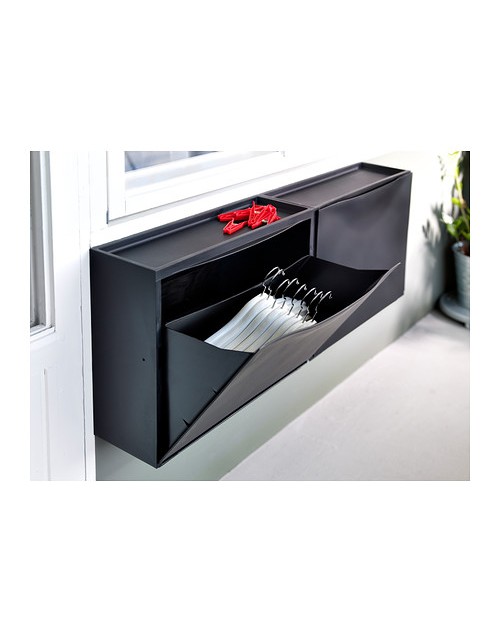 TỦ GIÀY NHỰA TRONES IKEA - ĐEN 52x18x39 cm