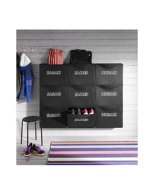 TỦ GIÀY NHỰA TRONES IKEA - ĐEN 52x18x39 cm