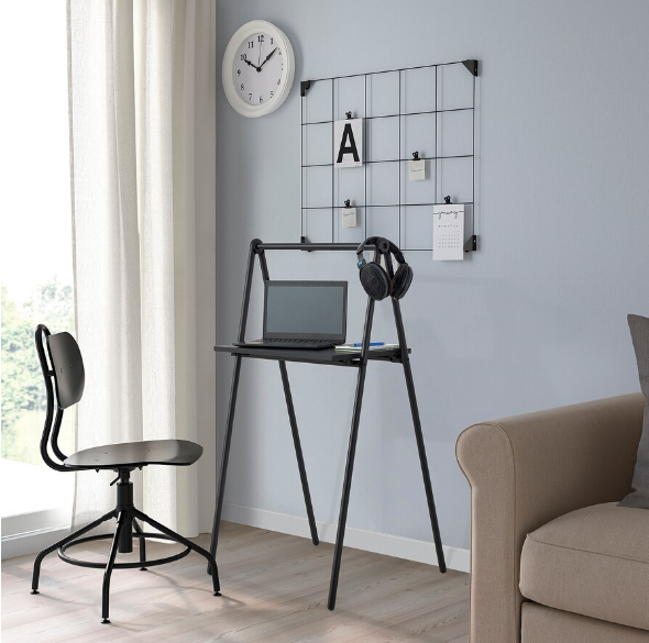 NỘI THẤT THÔNG MINH BÀN GẤP BJÖRKÅSEN IKEA - ĐEN 59x35 cm