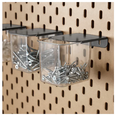 HỘP ĐỰNG CÓ NẮP SKÅDIS IKEA - XÁM