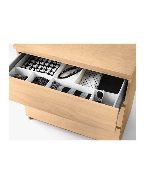 BỘ 6 HỘP VẢI CHIA NGĂN SKUBB IKEA - MÀU TRẮNG