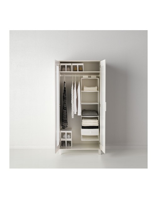 TỦ TREO QUẦN ÁO 6 NGĂN SKUBB IKEA - TRẮNG 35x45x125 cm
