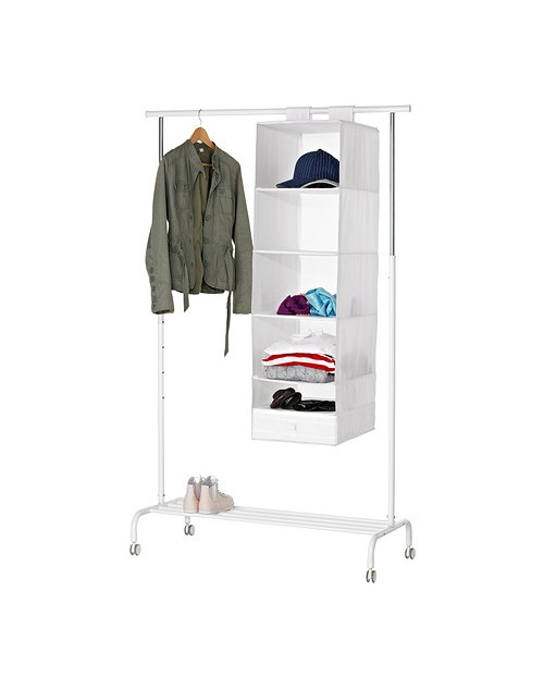 TỦ TREO QUẦN ÁO 6 NGĂN SKUBB IKEA - TRẮNG 35x45x125 cm