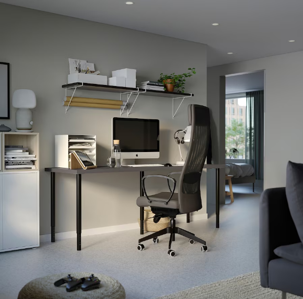 CHÂN BÀN CÓ ĐIỀU CHỈNH OLOV IKEA - ĐEN