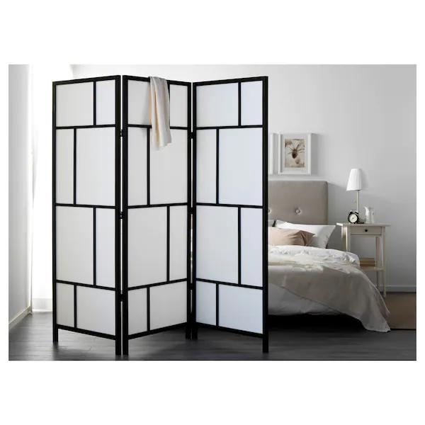 VÁCH NGĂN PHÒNG RISÖR IKEA - TRẮNG/ĐEN 216x185cm