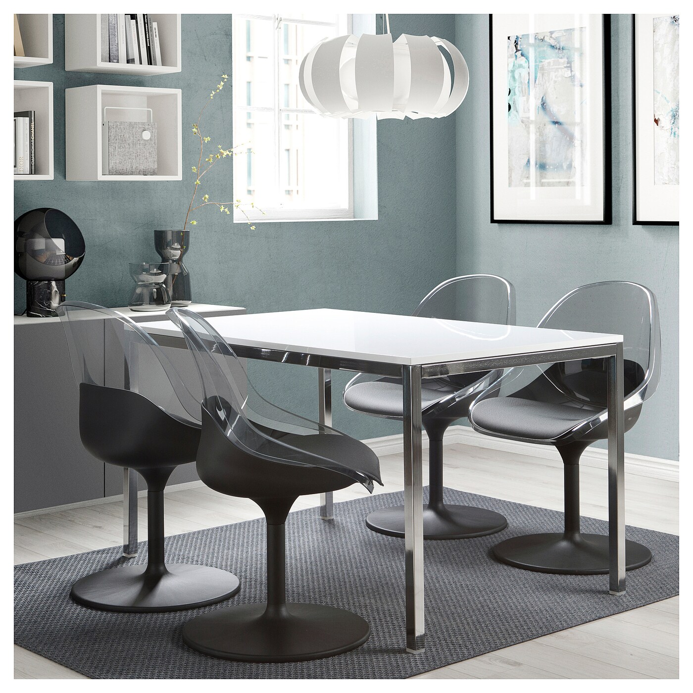 GHẾ TỰA BANTSAR IKEA - XÁM