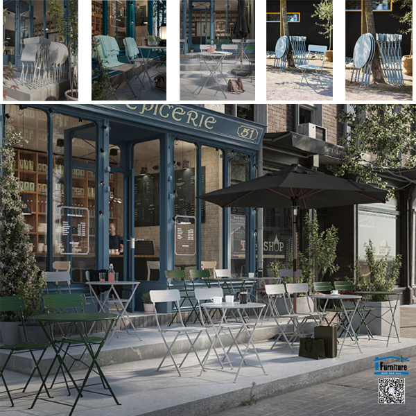 BÀN 2 GHẾ NGOÀI TRỜI SUNDSÖ IKEA - XÁM