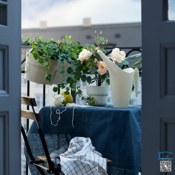 BÀN 2 GHẾ TÄRNÖ IKEA - NÂU / ĐEN