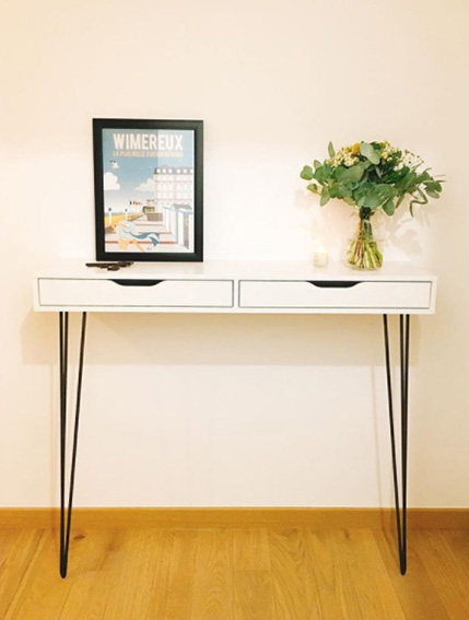 KỆ NGĂN KÉO CÓ CHÂN EKBY ALEX IKEA - TRẮNG 119X29 cm
