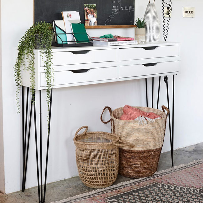 KỆ NGĂN KÉO CÓ CHÂN EKBY ALEX IKEA - TRẮNG 119X29 cm