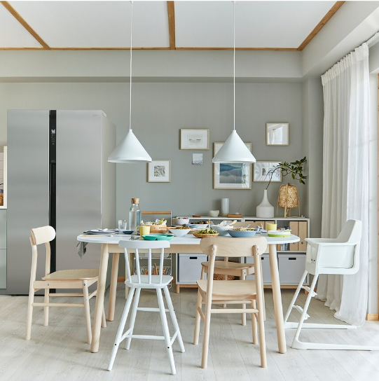 BÀN ĂN VEDBO IKEA - TRẮNG 160x95cm