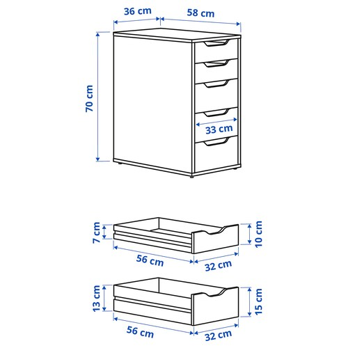 BÀN LÀM VIỆC ANFALLARE / ALEX IKEA - TRE/ĐEN NÂU 140x65 cm