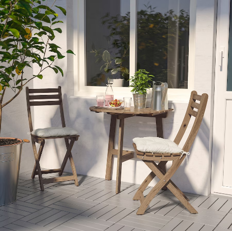 BÀN ỐP TƯỜNG NGOÀI TRỜI ASKHOLMEN IKEA - NÂU NHẠT 70x44 cm