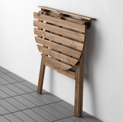 BÀN ỐP TƯỜNG NGOÀI TRỜI ASKHOLMEN IKEA - NÂU NHẠT 70x44 cm