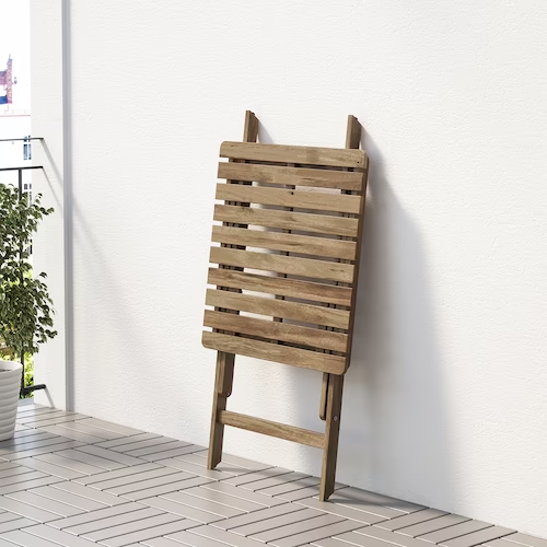 NỘI THẤT THÔNG MINH BÀN GẤP NGOÀI TRỜI ASKHOLMEN IKEA - NÂU NHẠT 60x62 cm