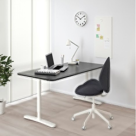 BÀN BEKANT IKEA - ĐEN/TRẮNG 160x80 cm
