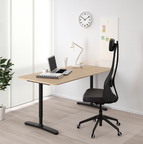 BÀN BEKANT IKEA - SỒI /ĐEN 160x80 cm