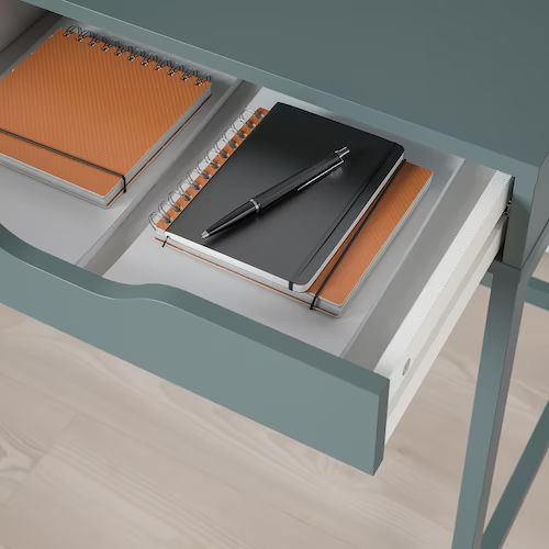 BÀN CÓ NGĂN KÉO ALEX IKEA - XANH NGỌC XÁM 100x48 cm