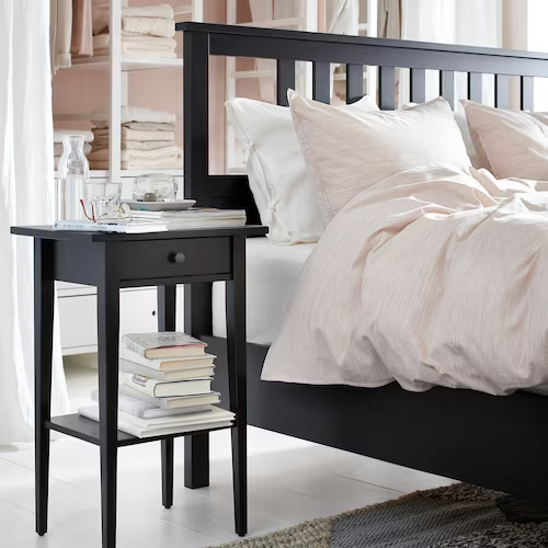 BÀN ĐẦU GIƯỜNG HEMNES IKEA - NÂU ĐEN 46x35 cm