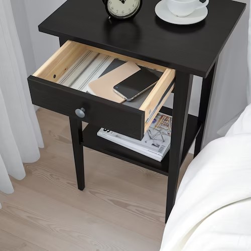 BÀN ĐẦU GIƯỜNG HEMNES IKEA - NÂU ĐEN 46x35 cm