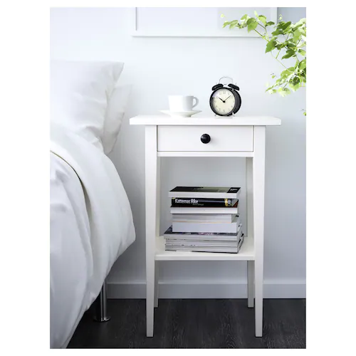 BÀN ĐẦU GIƯỜNG HEMNES IKEA - TRẮNG 46x35 cm