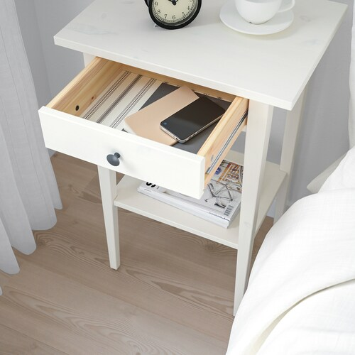 BÀN ĐẦU GIƯỜNG HEMNES IKEA - TRẮNG 46x35 cm