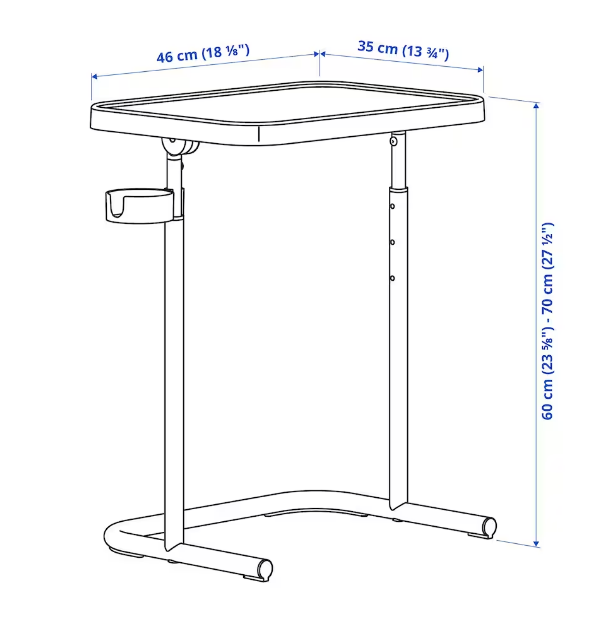 BÀN ĐỠ MÁY TÍNH SÁCH TAY BJÖRKÅSEN IKEA - TÍM