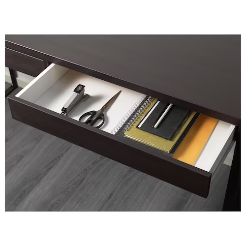 BÀN ĐÔI MICKE IKEA - NÂU ĐEN 142x50 cm