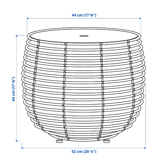 BÀN CÀ PHÊ NGOÀI TRỜI FÅLSKÄR IKEA - NÂU