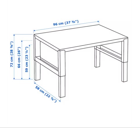 COMBO BÀN GHẾ TRẺ EM PÅHL / LOBERGET IKEA - TRẮNG/XANH 96x58 cm