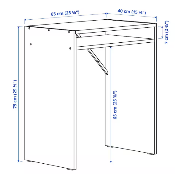 BỘ BÀN GHẾ TORALD / SMÄLLEN IKEA - TRẮNG/ĐEN