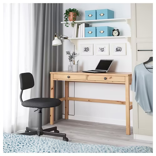 BÀN 2 NGĂN KÉO HEMNES IKEA - GỖ 120x47 cm