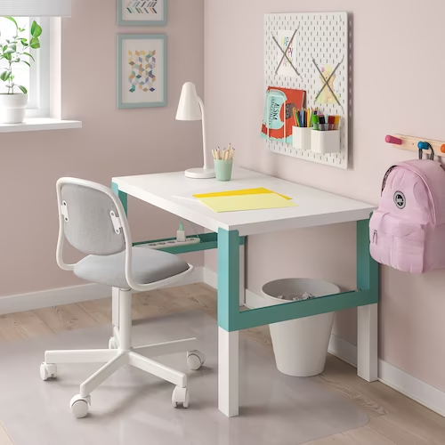BÀN HỌC THÔNG MINH PÅHL IKEA - TRẮNG XANH NGỌC 96x58 cm