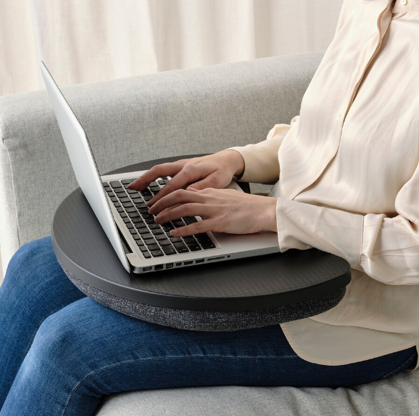 BÀN HỖ TRỢ ĐỂ LAPTOP ÖJULF IKEA - XÁM ĐEN 52x38 cm