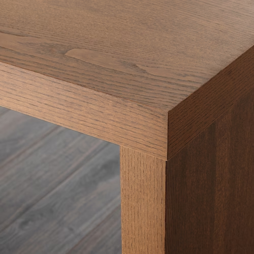 NỘI THẤT THÔNG MINH BÀN CÓ THÊM BÀN PHỤ KÉO RA MALM IKEA - NÂU 151x65 cm