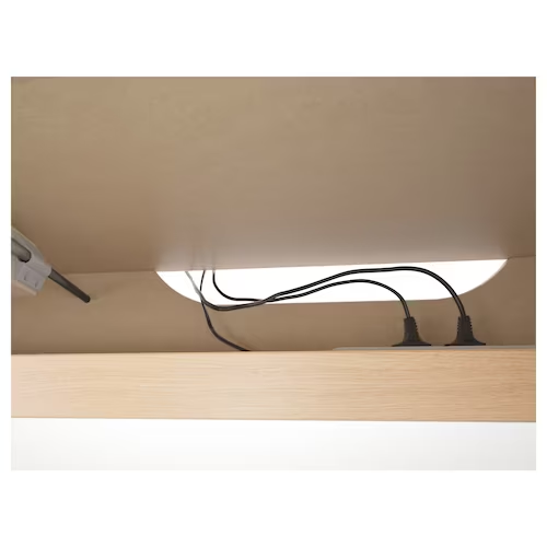 BÀN CÓ THÊM BÀN PHỤ KÉO RA NỘI THẤT THÔNG MINH MALM IKEA - MÀU SỒI 151x65 cm